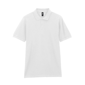 Футболка поло PREMIUM COTTON ADULT DOUBLE PIQUE, БЕЛЫЙ 2XL