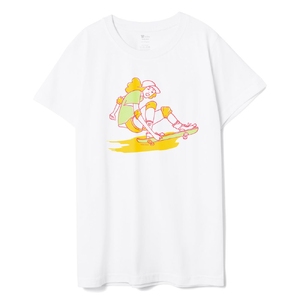 Футболка детская Skateboard, белая, 6 лет