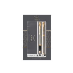 Набор Parker «IM Core Brushed Metal GT»: ручка шариковая, ручка роллер