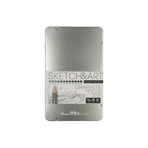 Набор из 12 чернографитовых карандашей «Sketch & Art» В - 14В