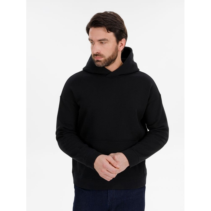 Худи оверсайз унисекс Snuggie, черное, размер XS/S