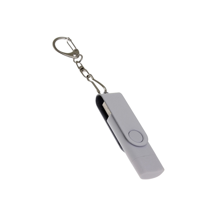 USB 3.0- флешка на 256 Гб с поворотным механизмом и дополнительным разъемом Type-C