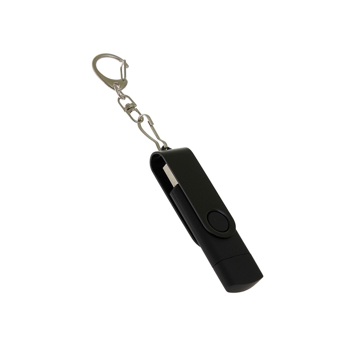 USB 3.0- флешка на 256 Гб с поворотным механизмом и дополнительным разъемом Type-C